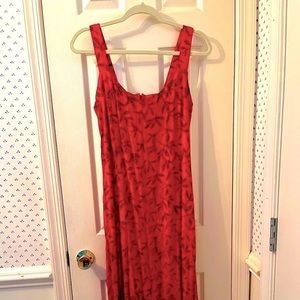 NWOT! Endeavor rayon leaf print maxi-dress